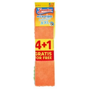 Spontex daugiafunkcinės mikropluošto šluostės, 5 vnt., 36 × 38 cm