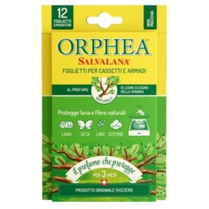 Orphea Salvalana lapeliai nuo kandžių spintoms su kedro aromatu, 12 vnt.