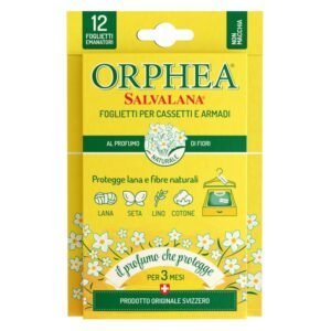 Orphea Salvalana kandžių apsaugos lapeliai spintoms ir stalčiams su gėlių aromatu, 12 vnt.