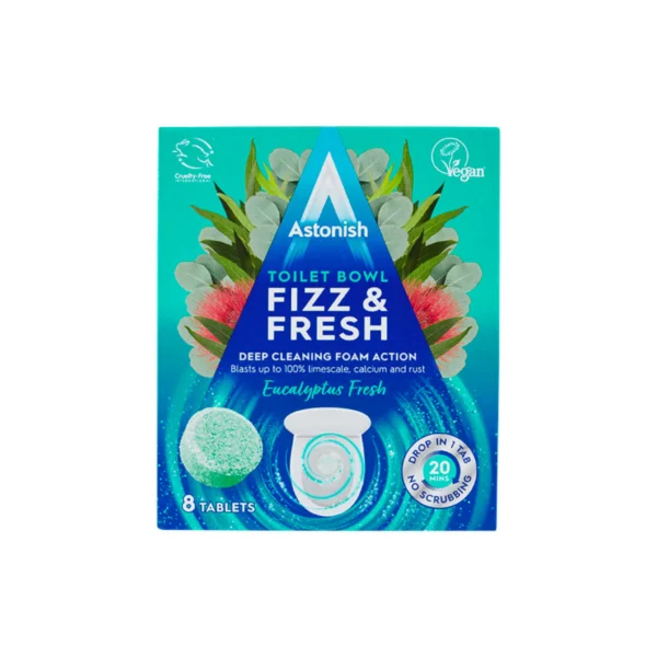 Astonish WC valymo tabletės Eucalyptus Fresh, 8 vnt.