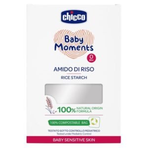 Chicco Baby Moments ryžių krakmolas jautriai kūdikio odai, 250 ml