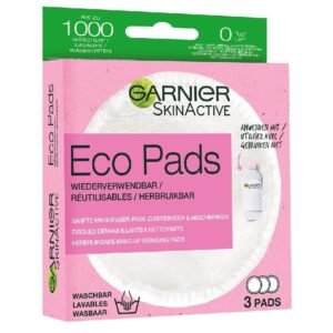 Garnier SkinActive Eco Pads daugkartinio naudojimo makiažo valymo diskeliai, 3 vnt.