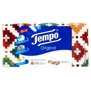 Tempo Original popierinės nosinaitės dėžutėje, 80 vnt.