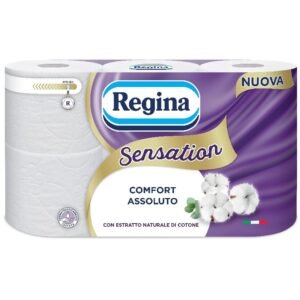 Regina Sensation Comfort Assoluto tualetinis popierius, 3 sluoksnių, 6 rulonai