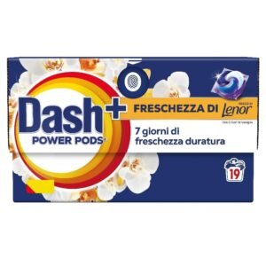 Dash Power Pods skalbimo kapsulės su Lenor Gold aromatu, 19 vnt.