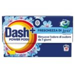 Dash Power Pods skalbimo kapsulės su Lenor Risveglio aromatu, 19 vnt.