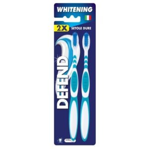 Defend Whitening dantų šepetėlių rinkinys, 2 vnt.