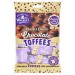 Walkers Double Dipped Toffees karameliniai saldainiai su šokoladu, 135 g