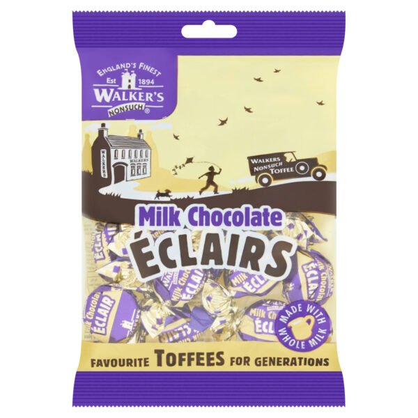 Walkers Milk Chocolate Eclairs irisai su pieniniu šokoladu, 150 g