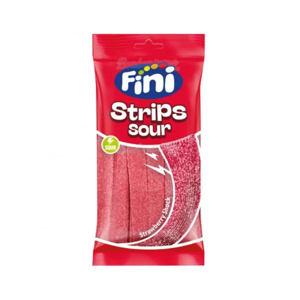 Fini Strips Strawberry guminukai, 90 g