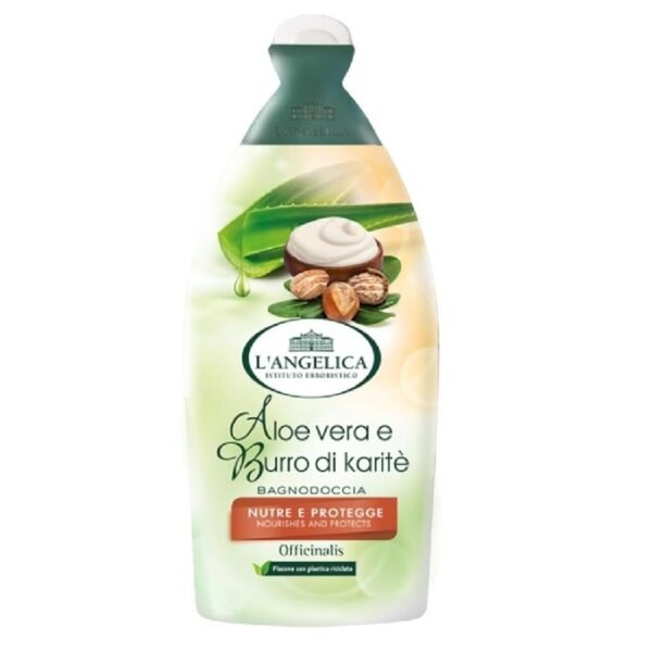 L'Angelica Aloe Vera & Shea Butter dušo gelis su alavijais ir taukmedžio sviestu, 500 ml