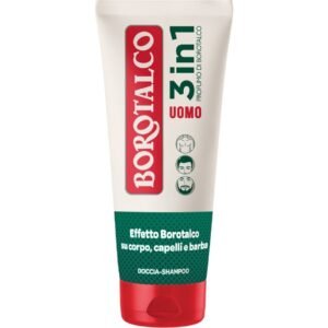 Borotalco Uomo Original 3in1 dušo želė ir šampūnas vyrams, 200 ml