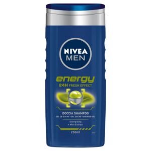 Nivea Men Energy 24H Fresh Effect dušo želė ir šampūnas vyrams, 250 ml