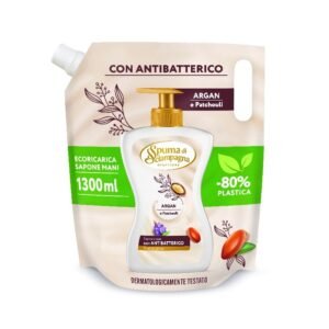 Spuma di Sciampagna antibakterinis skystas muilas su argano aliejumi ir pačiuliais papildymas, 1300 ml