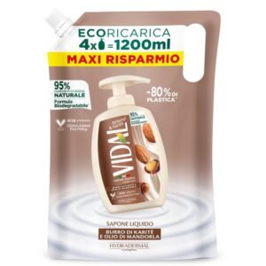 Vidal skystas muilas su migdolų aliejumi ir taukmedžio sviestu papildymas, 1200 ml