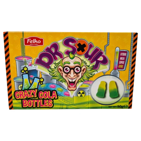 Dr. Sour Crazy Cola Bottles guminukai, 90 g