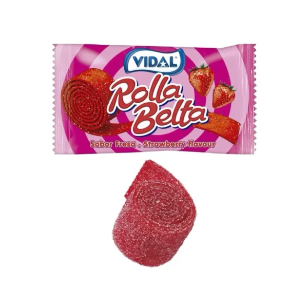 Vidal Rolla Belta Strawberry guminukų juostelė, 19 g