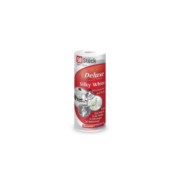 Deluxe Silky White daugkartinio naudojimo šluostės