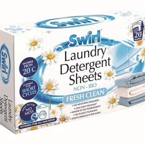 Swirl Fresh Clean skalbimo lakštai, 20 skalbimų
