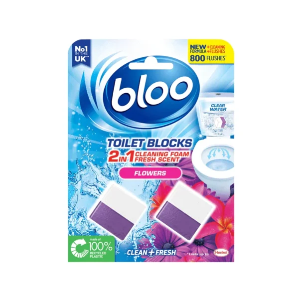 Bloo WC bakelio kubeliai Flowers, 2 × 50 g