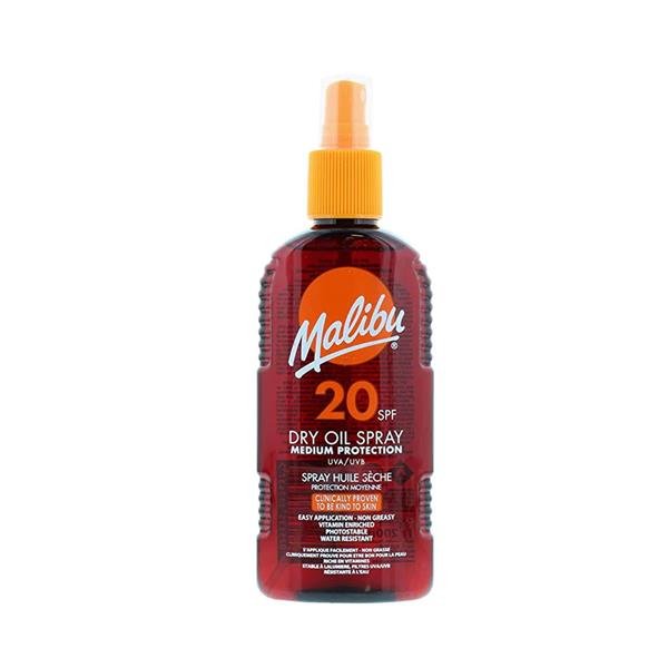 Malibu SPF20 sausas apsauginis aliejus nuo saulės, 200 ml
