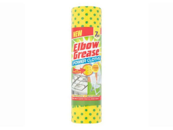 Elbow Grease Power Cloths universalios valymo šluostės, 7 vnt.