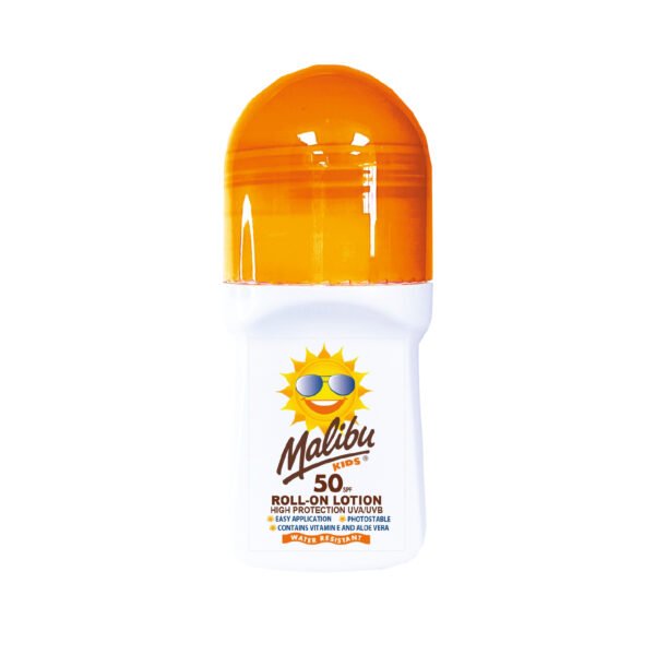 Malibu Kids SPF50 Roll-On apsauginis losjonas nuo saulės vaikams, 50 ml