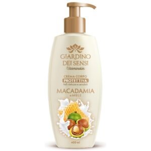 Giardino dei Sensi apsauginis kūno kremas su makadamijų aliejumi ir medumi, 400 ml