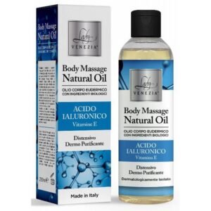 Lady Venezia natūralus masažo aliejus su hialurono rūgštimi ir vitaminu E, 250 ml