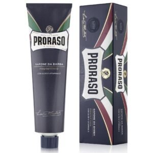 Proraso Blue apsauginis skutimosi kremas su alavijais ir vitaminu E, 150 ml