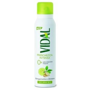 Vidal Bergamot & Ginger purškiamas dezodorantas, 150 ml