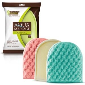 Aqua Massage Natural masažinė prausimosi pirštinė, 1 vnt.