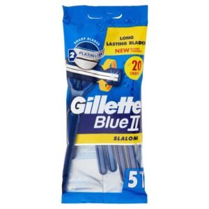 Gillette Blue II Slalom vienkartiniai skutuvai, 5 vnt.