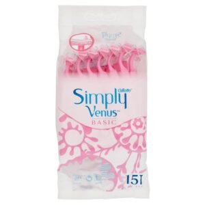 Gillette Simply Venus Basic vienkartiniai moteriški skustuvai, 15 vnt.
