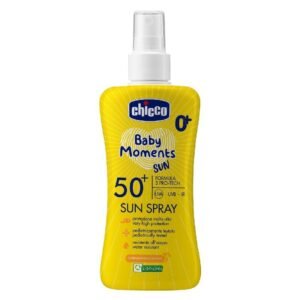 Chicco Baby Moments apsauginis purškalas nuo saulės SPF 50+, 150 ml