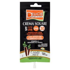 Delice Solaire apsauginis kremas nuo saulės su juodųjų morkų ekstraktu SPF30, 50 ml