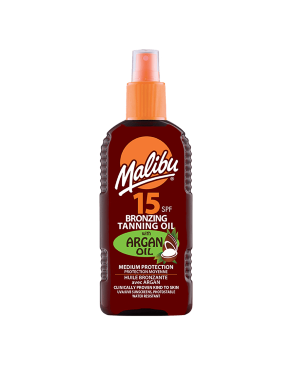 Malibu SPF15 įdegio aliejus su arganų aliejumi, 200 ml