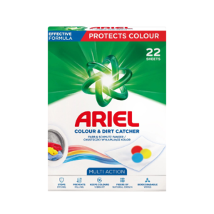 Ariel Colour & Dirt Catcher skalbimo servetėlės spalvoms apsaugoti, 22 vnt.