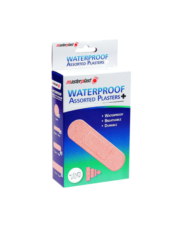 Masterplast Waterproof Assorted Plasters vandeniui atsparūs pleistrai, 100 vnt.