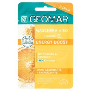 Geomar Energy Boost švytėjimo suteikianti veido kaukė su vitaminu C, 15 ml (2 dozės)
