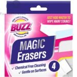 Buzz Magic Erasers valymo kempinės-trintukai, 4 vnt.