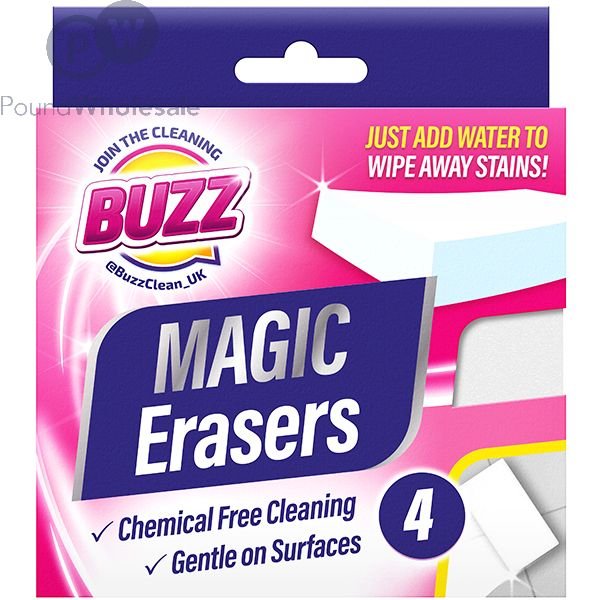 Buzz Magic Erasers valymo kempinės-trintukai, 4 vnt.