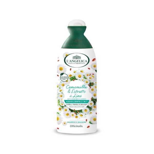 L'Angelica ramunėlių ir linų ekstrakto šampūnas su kondicionieriumi 2 in 1, 250 ml