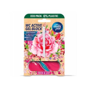 Ambi Pur WC Active Gel-Block Rose & Lily WC gelinis blokelis