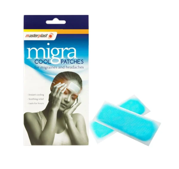 Masterplast Migra Cool vėsinantys pleistrai nuo migrenos ir galvos skausmo, 2 vnt.