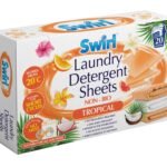 Swirl Tropical Non-Bio skalbimo lakštai, 20 skalbimų