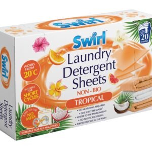 Swirl Tropical Non-Bio skalbimo lakštai, 20 skalbimų