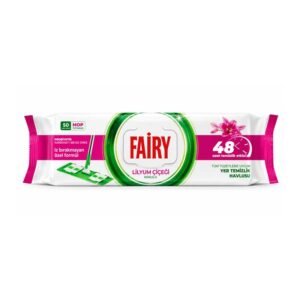 Fairy Lily Flower drėgnos grindų valymo šluostės, 50 vnt.