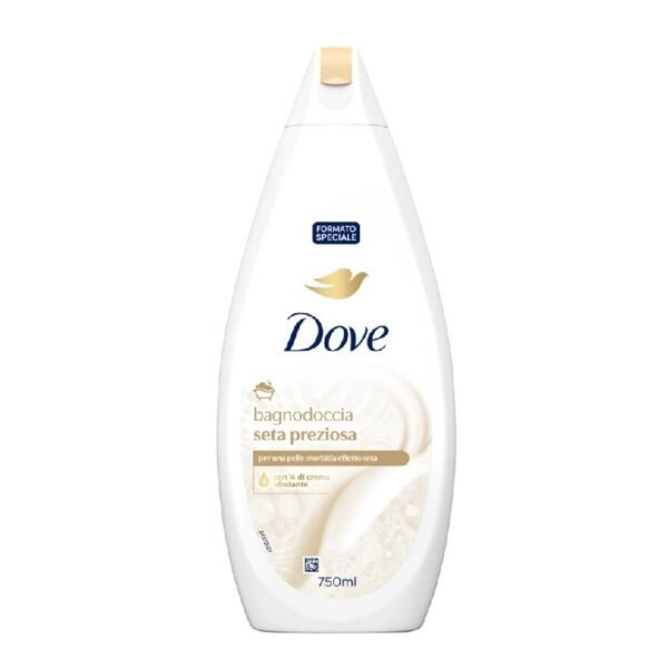 Dove Seta Preziosa drėkinamoji dušo želė šilkiniam odos švelnumui, 750 ml