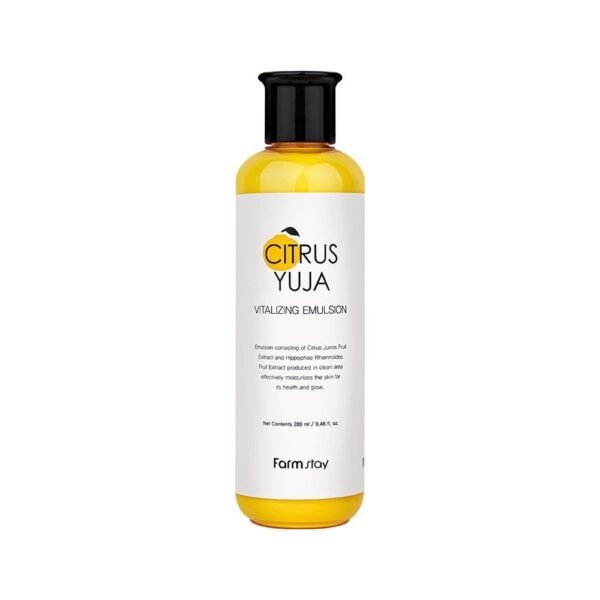 FarmStay Citrus Yuja drėkinanti ir gaivinanti emulsija veidui, 280 ml
